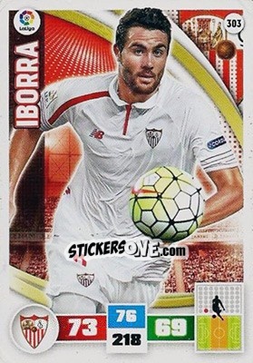 Sticker Iborra - Liga BBVA 2015-2016. Adrenalyn XL n. 303 - Panini