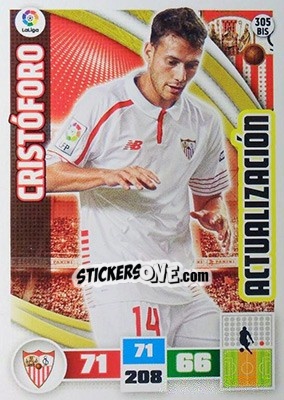 Sticker Cristoforo - Liga BBVA 2015-2016. Adrenalyn XL n. 305bis - Panini