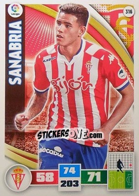 Sticker Sanabria - Liga BBVA 2015-2016. Adrenalyn XL n. 316 - Panini