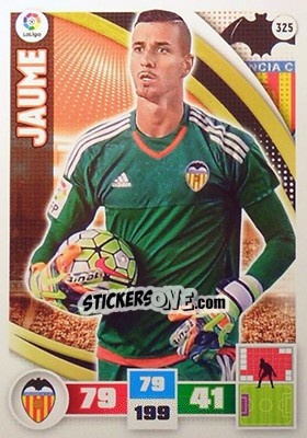 Sticker Jaume - Liga BBVA 2015-2016. Adrenalyn XL n. 325 - Panini