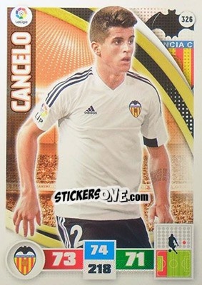 Sticker Cancelo - Liga BBVA 2015-2016. Adrenalyn XL n. 326 - Panini