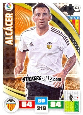 Sticker Alcacer - Liga BBVA 2015-2016. Adrenalyn XL n. 335 - Panini