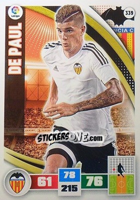 Sticker De Paul - Liga BBVA 2015-2016. Adrenalyn XL n. 339 - Panini