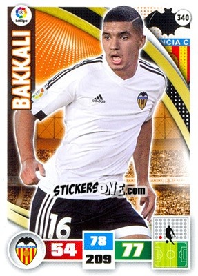 Sticker Bakkali - Liga BBVA 2015-2016. Adrenalyn XL n. 340 - Panini