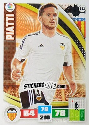 Sticker Piatti - Liga BBVA 2015-2016. Adrenalyn XL n. 342 - Panini