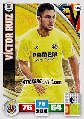 Sticker Víctor Ruiz - Liga BBVA 2015-2016. Adrenalyn XL n. 346 - Panini