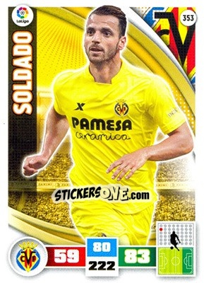 Sticker Soldado - Liga BBVA 2015-2016. Adrenalyn XL n. 353 - Panini