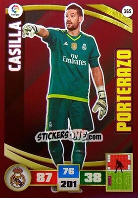 Cromo Casilla - Liga BBVA 2015-2016. Adrenalyn XL n. 365 - Panini