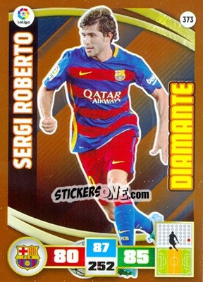 Sticker Sergi Roberto - Liga BBVA 2015-2016. Adrenalyn XL n. 373 - Panini