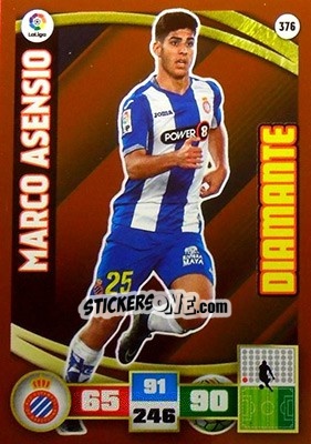 Sticker Marco Asensio - Liga BBVA 2015-2016. Adrenalyn XL n. 376 - Panini