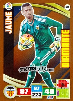 Sticker Jaume - Liga BBVA 2015-2016. Adrenalyn XL n. 378 - Panini
