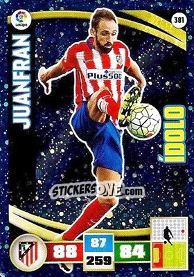 Sticker Juanfran - Liga BBVA 2015-2016. Adrenalyn XL n. 381 - Panini