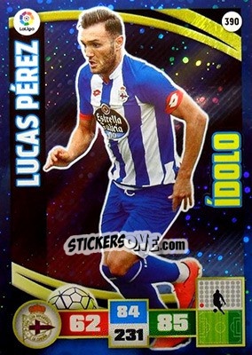 Sticker Lucas Pérez - Liga BBVA 2015-2016. Adrenalyn XL n. 390 - Panini