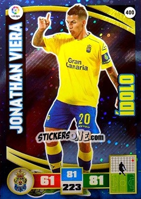 Figurina Jonathan Viera - Liga BBVA 2015-2016. Adrenalyn XL - Panini