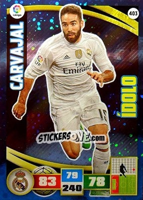 Sticker Carvajal - Liga BBVA 2015-2016. Adrenalyn XL n. 403 - Panini