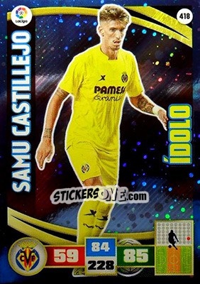 Sticker Samu Castillejo - Liga BBVA 2015-2016. Adrenalyn XL n. 418 - Panini