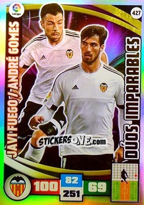 Sticker Javi Fuego / André Gomes - Liga BBVA 2015-2016. Adrenalyn XL n. 427 - Panini