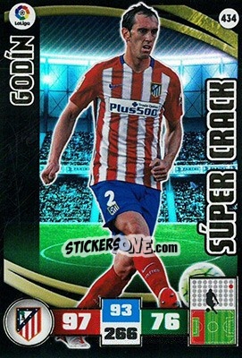 Sticker Godin - Liga BBVA 2015-2016. Adrenalyn XL n. 434 - Panini