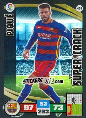 Sticker Piqué - Liga BBVA 2015-2016. Adrenalyn XL n. 436 - Panini