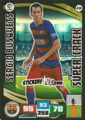 Sticker Sergio Busquets - Liga BBVA 2015-2016. Adrenalyn XL n. 438 - Panini