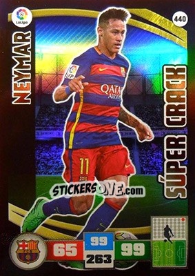 Sticker Neymar - Liga BBVA 2015-2016. Adrenalyn XL n. 440 - Panini