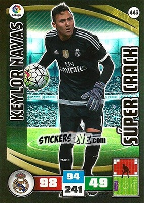 Sticker Keylor Navas - Liga BBVA 2015-2016. Adrenalyn XL n. 443 - Panini