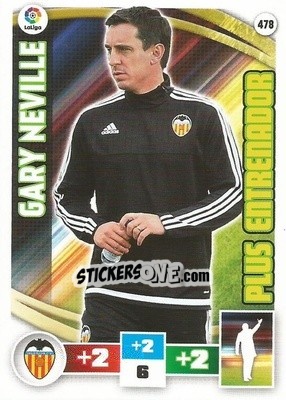 Sticker Gary Neville - Liga BBVA 2015-2016. Adrenalyn XL n. 478 - Panini