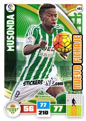 Sticker Musonda - Liga BBVA 2015-2016. Adrenalyn XL n. 483 - Panini