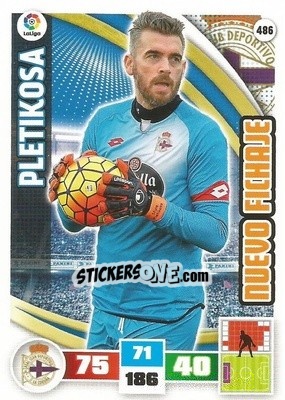 Sticker Pletikosa - Liga BBVA 2015-2016. Adrenalyn XL n. 486 - Panini