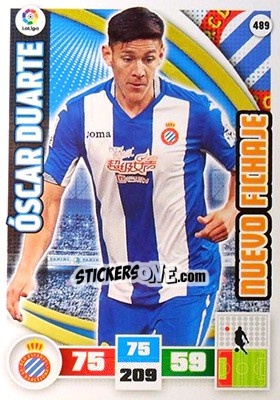 Sticker óscar Duarte - Liga BBVA 2015-2016. Adrenalyn XL n. 489 - Panini