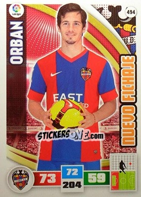 Sticker Orban - Liga BBVA 2015-2016. Adrenalyn XL n. 494 - Panini