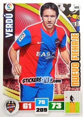 Cromo Verdú - Liga BBVA 2015-2016. Adrenalyn XL n. 495 - Panini