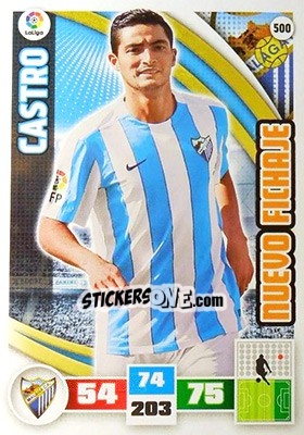 Sticker Castro - Liga BBVA 2015-2016. Adrenalyn XL n. 500 - Panini