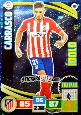 Sticker Carrasco - Liga BBVA 2015-2016. Adrenalyn XL n. 510 - Panini
