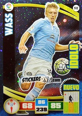 Figurina Wass - Liga BBVA 2015-2016. Adrenalyn XL - Panini