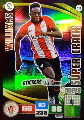 Sticker Williams - Liga BBVA 2015-2016. Adrenalyn XL n. 518 - Panini