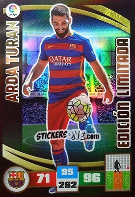 Sticker Arda Turan - Liga BBVA 2015-2016. Adrenalyn XL - Panini