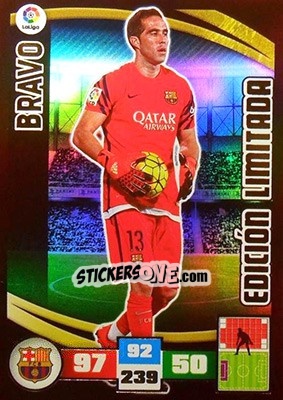 Sticker Claudio Bravo - Liga BBVA 2015-2016. Adrenalyn XL n. LE-CB - Panini