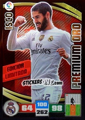 Cromo Isco - Liga BBVA 2015-2016. Adrenalyn XL - Panini