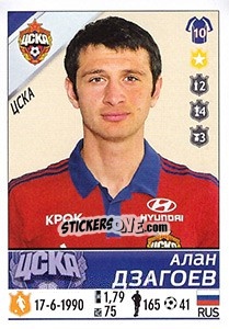 Sticker Алан Дзагоев - Russian Football Premier League 2015-2016 - Panini