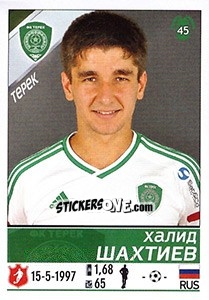 Sticker Халид Шахтиев - Russian Football Premier League 2015-2016 - Panini