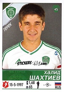 Sticker Халид Шахтиев - Russian Football Premier League 2015-2016 n. 235 - Panini