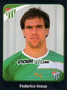Sticker Federico Insua - Spor Toto Süper Lig 2011-2012 n. 40 - Panini