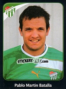 Sticker Pablo Martin Batalla - Spor Toto Süper Lig 2011-2012 n. 41 - Panini