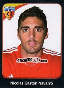 Sticker Nicolas Gaston Navarro - Spor Toto Süper Lig 2011-2012 n. 203 - Panini