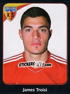 Sticker James Troisi - Spor Toto Süper Lig 2011-2012 n. 218 - Panini