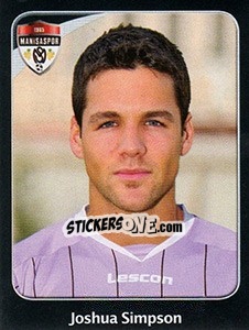 Sticker Joshua Simpson - Spor Toto Süper Lig 2011-2012 n. 238 - Panini