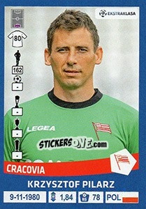 Sticker Krzysztof  Pilarz - Ekstraklasa 2015-2016 - Panini