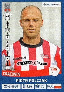 Sticker Piotr Polczak - Ekstraklasa 2015-2016 - Panini