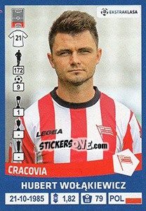 Sticker Hubert Wolakiewicz - Ekstraklasa 2015-2016 n. 28 - Panini